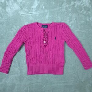 Ralph Lauren Toddler Cable Knit Sweater Size 4/4T Pre-Owned